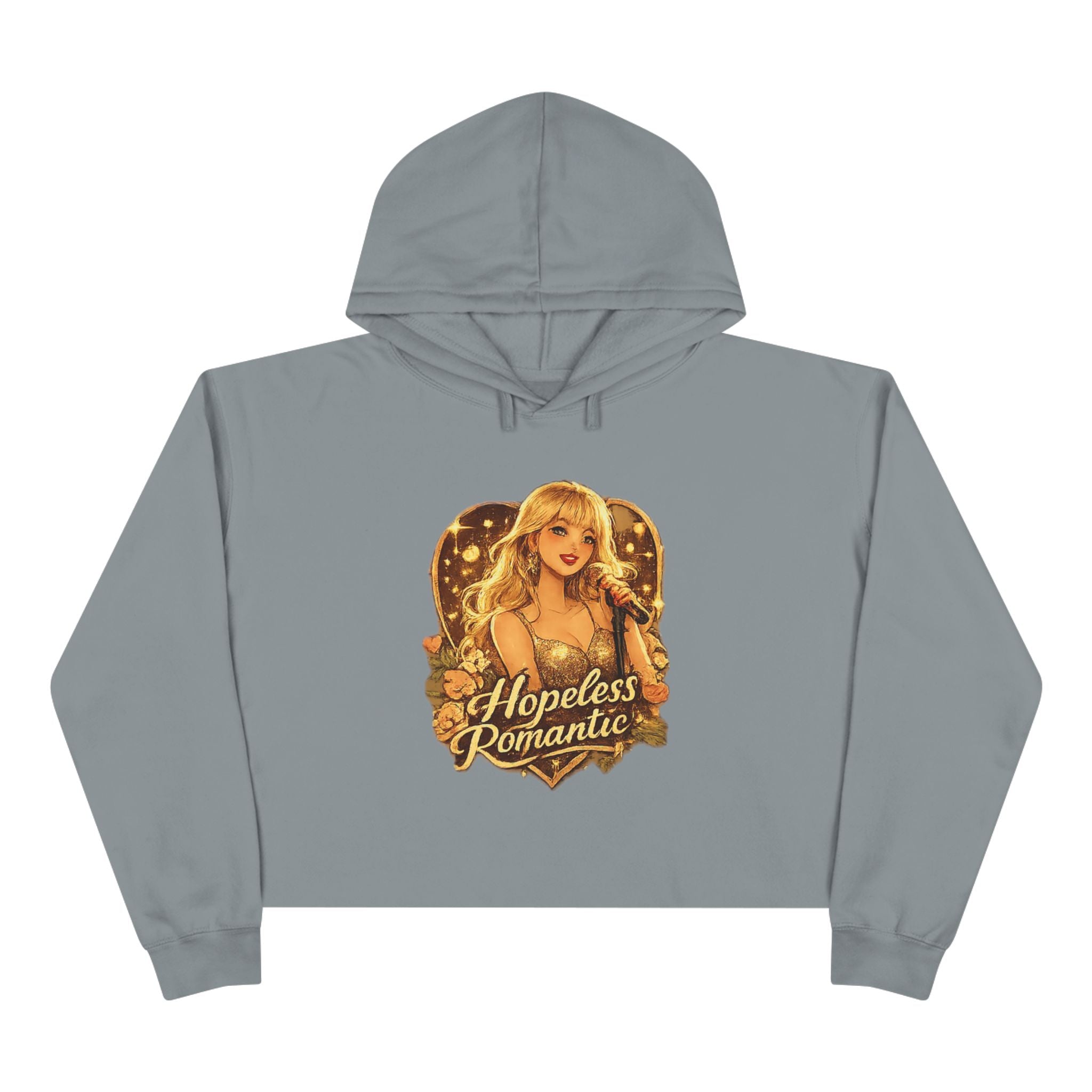 Hopeless Romantic Crop Hoodie