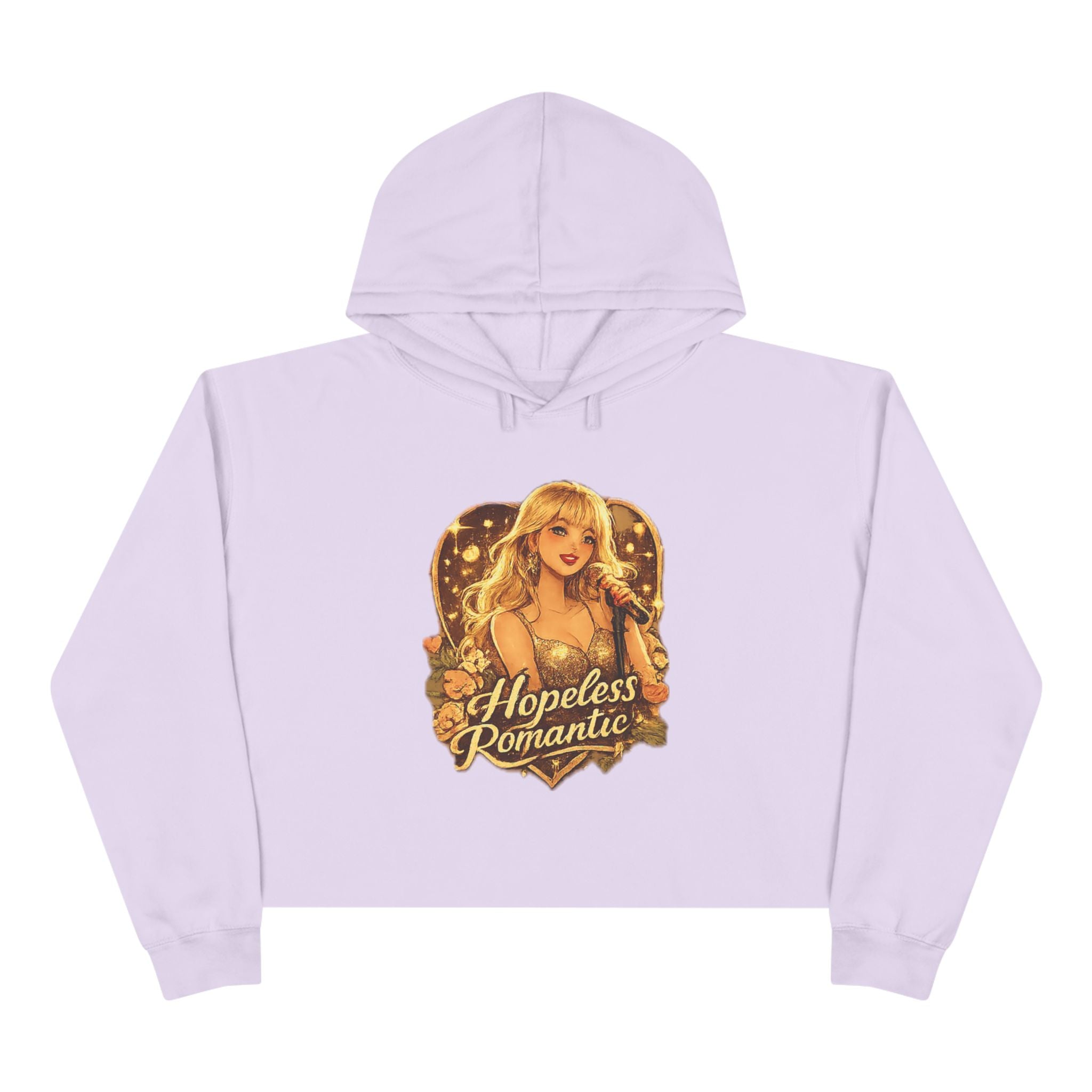 Hopeless Romantic Crop Hoodie