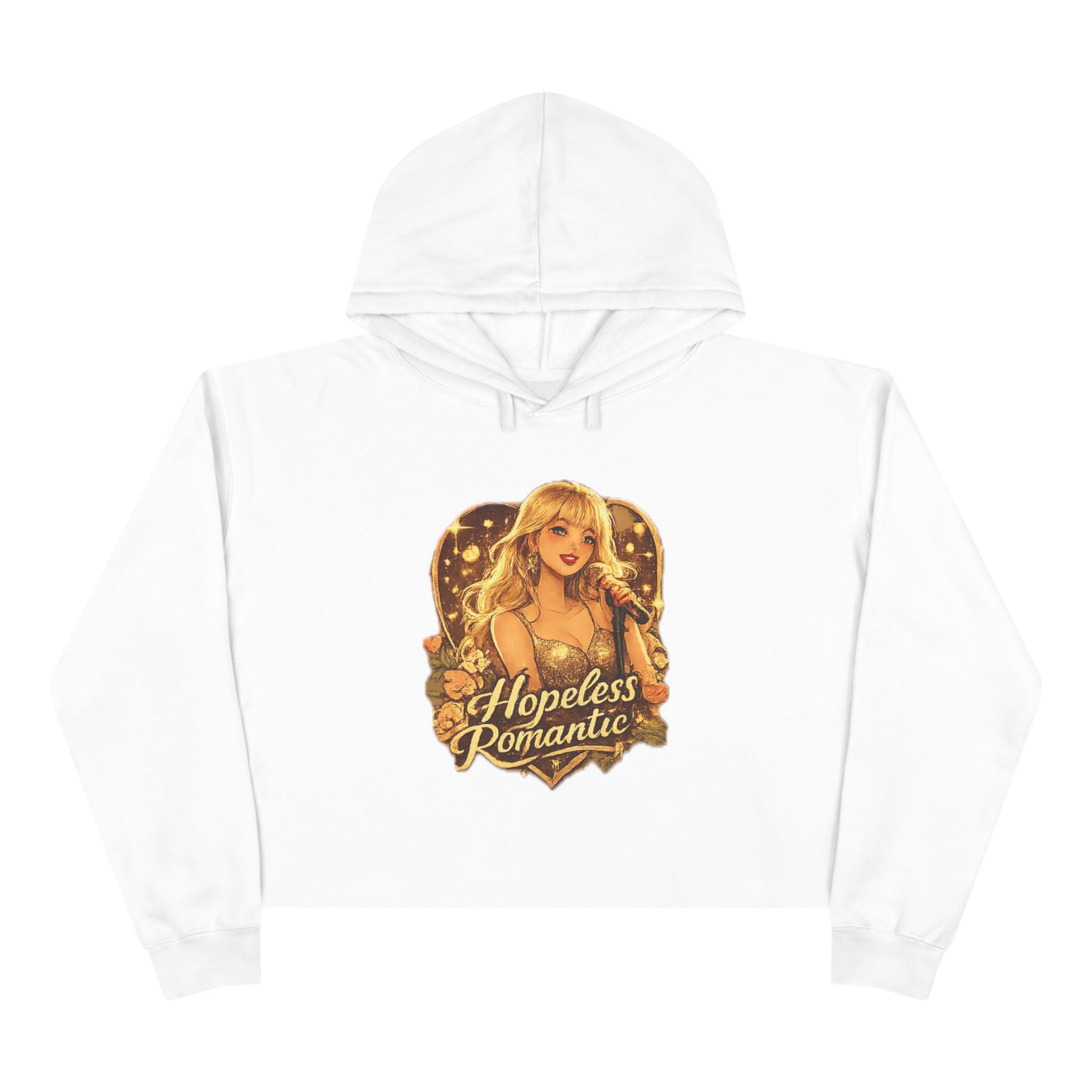 Hopeless Romantic Crop Hoodie