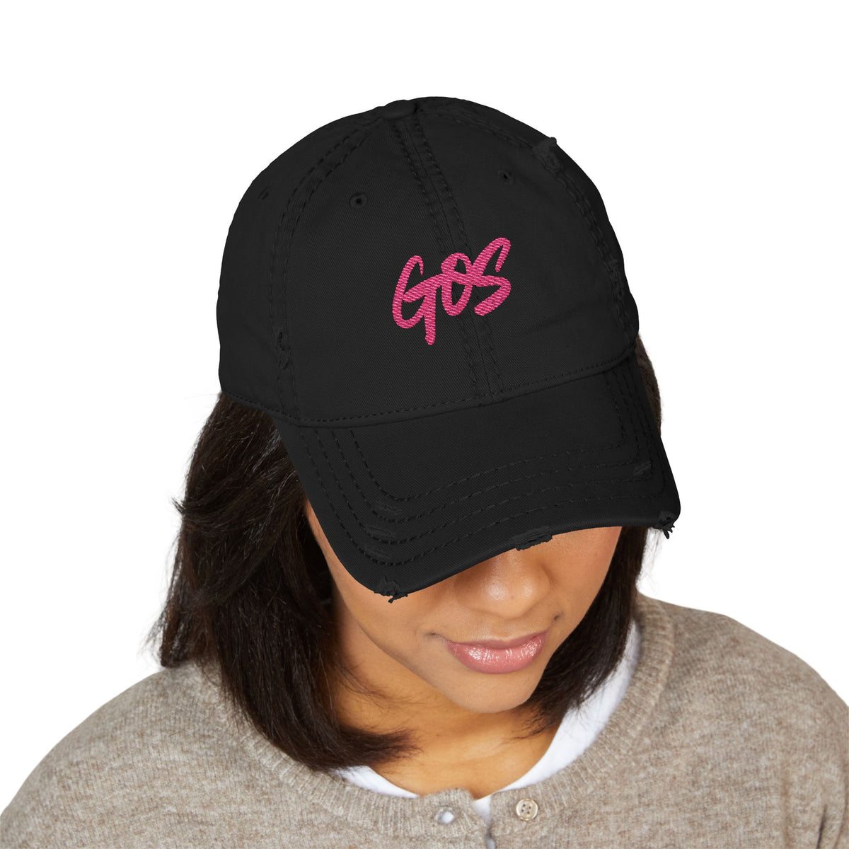 GOS Women’s Athletics Distressed Dad Hat (Embroidery)