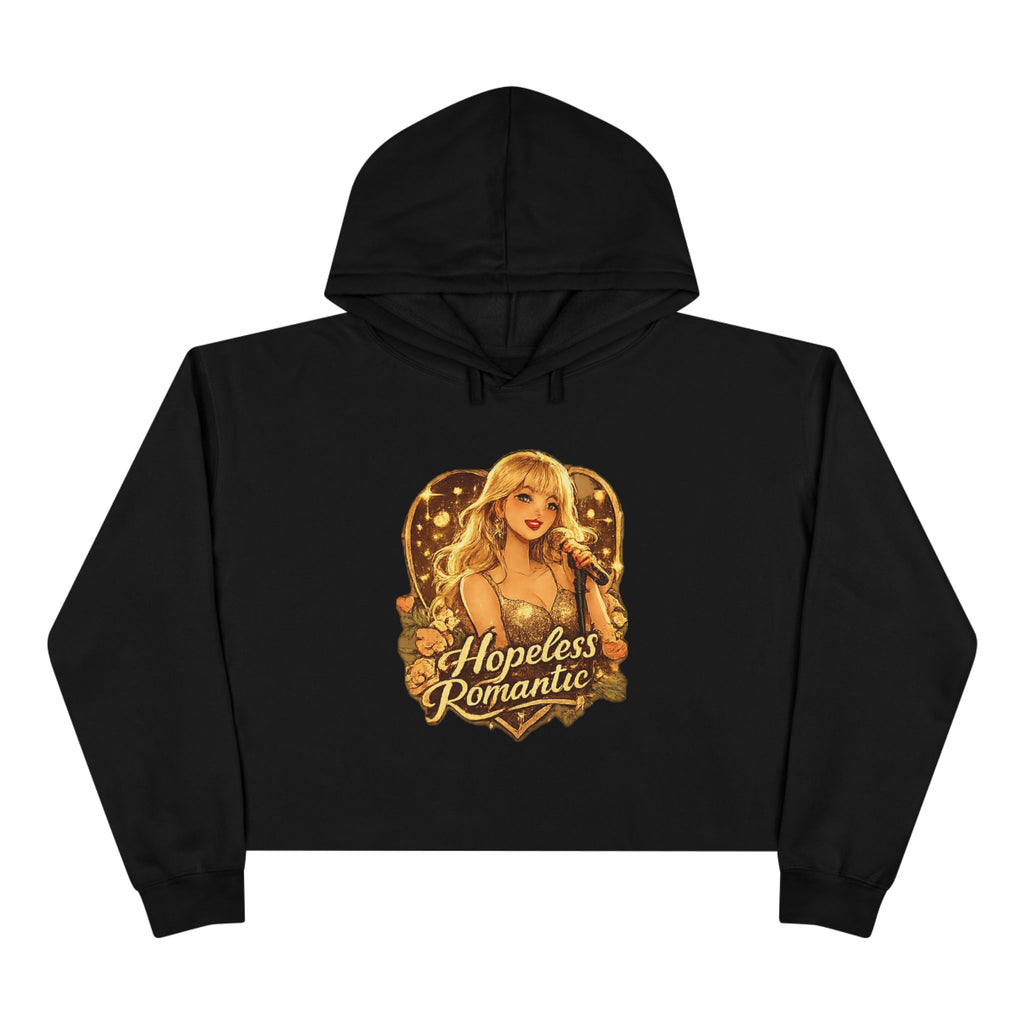 Hopeless Romantic Crop Hoodie