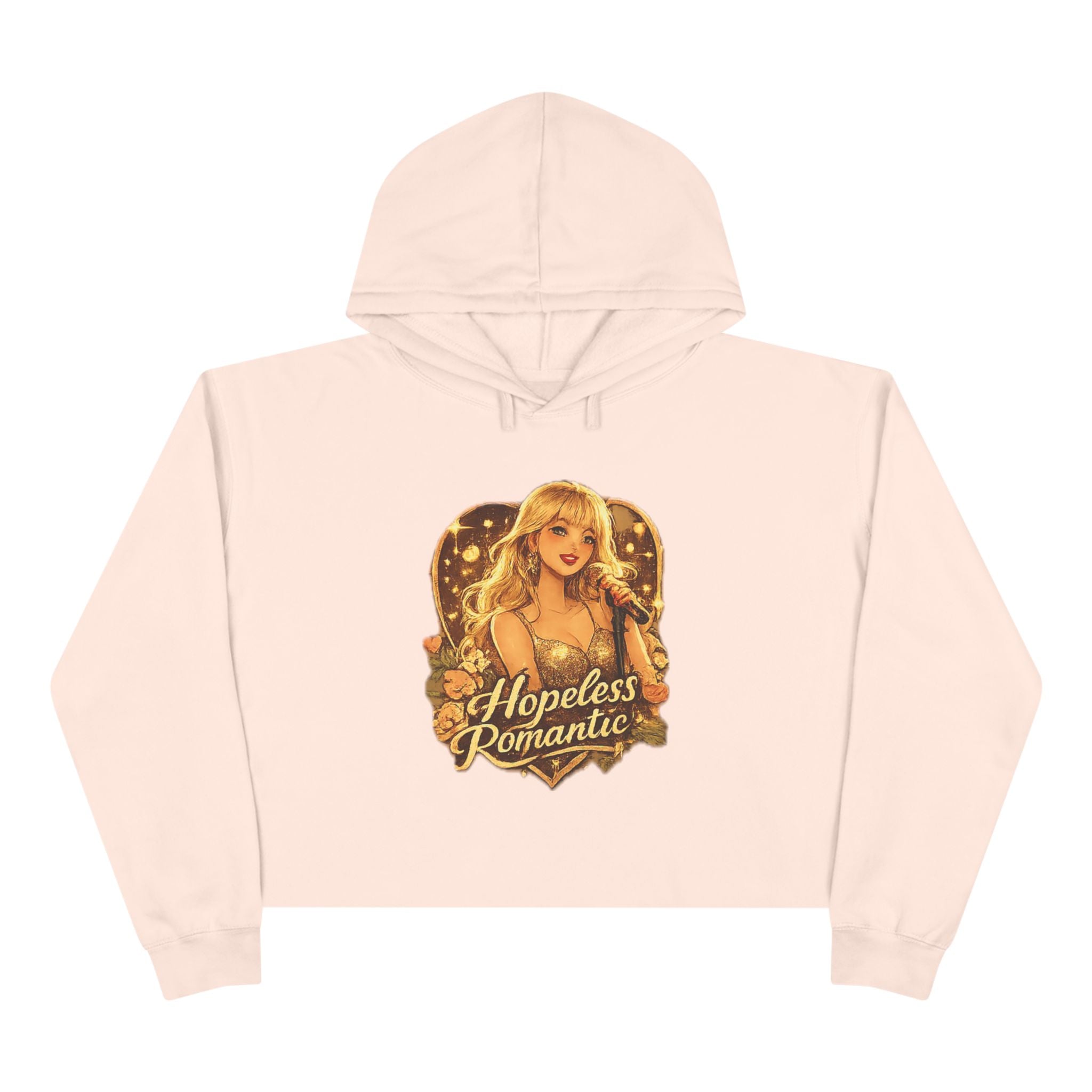 Hopeless Romantic Crop Hoodie
