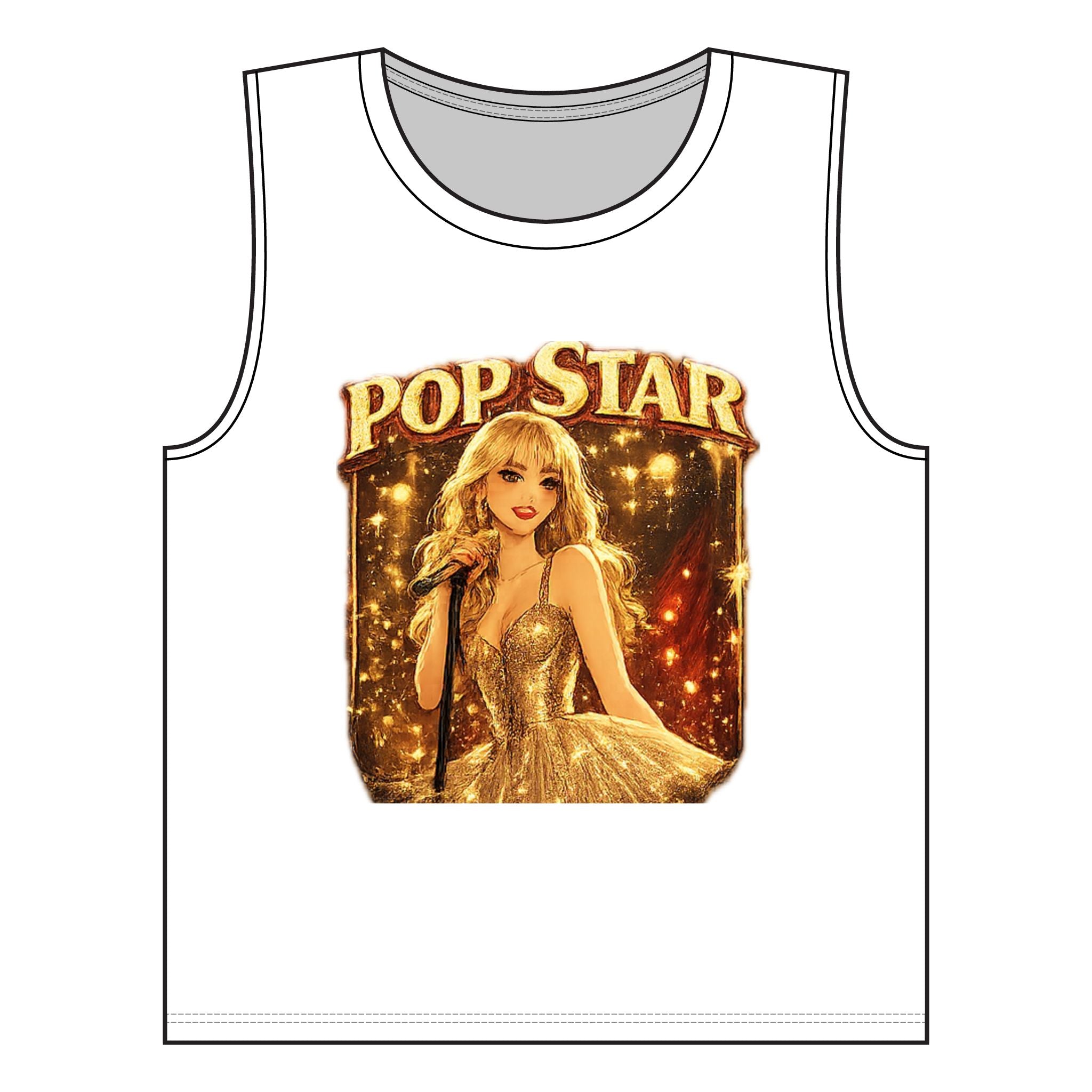 PopStar Women's Jersey Muscle Tank
