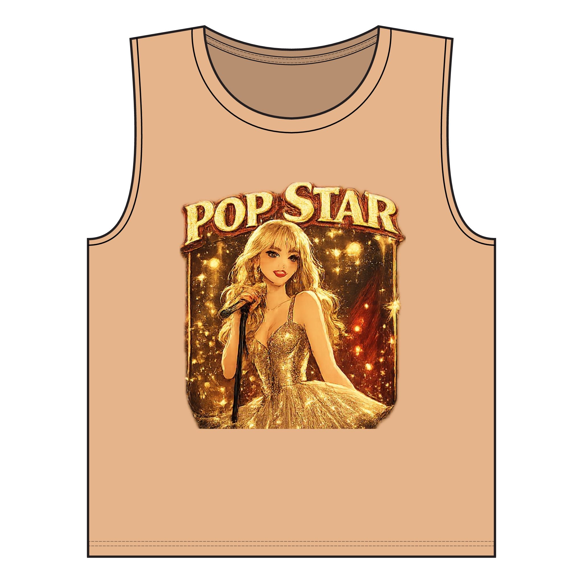 PopStar Women's Jersey Muscle Tank