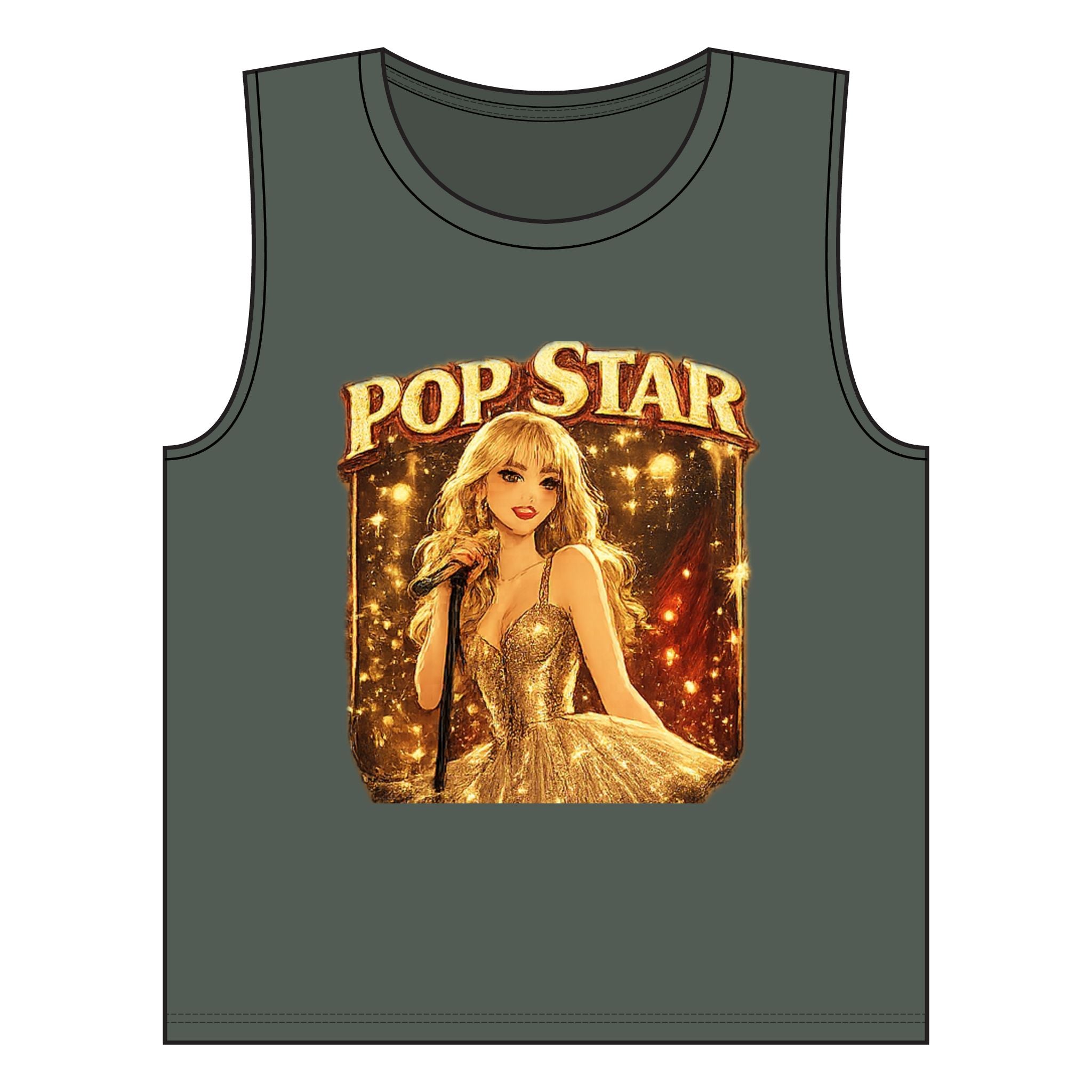 PopStar Women's Jersey Muscle Tank